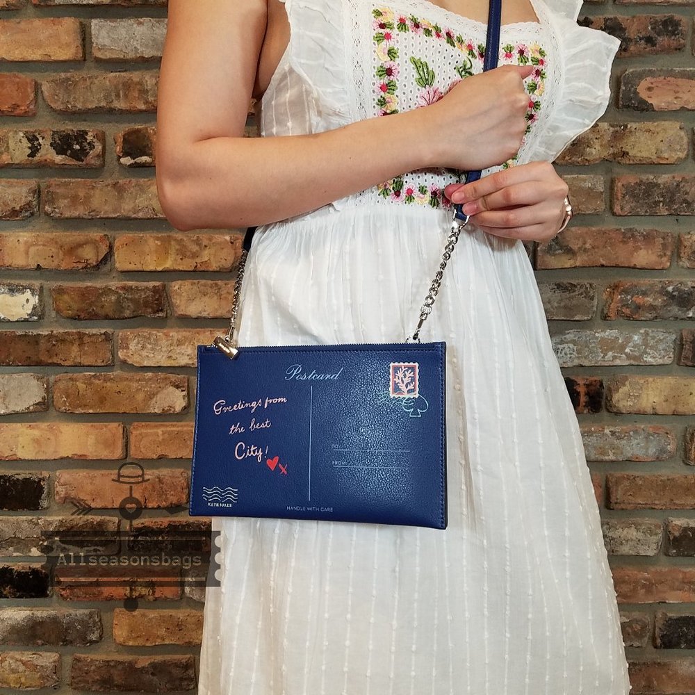 Kate Spade Postcard Off The Grid Crossbody Blue “Black Friday”❗️ SALE ❗️ - Picture 2 of 9